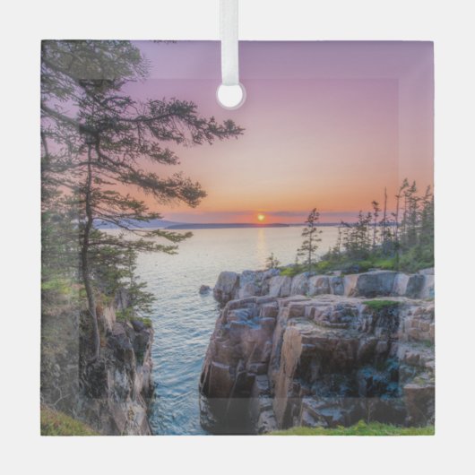 Kustlijn | Nationaal park Ravens Nest Acadia Glas Ornament (Voorkant)