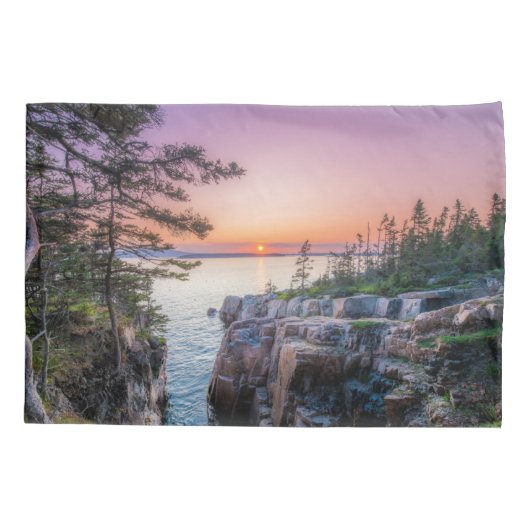 Kustlijn | Nationaal park Ravens Nest Acadia Kussensloop (Achterkant)