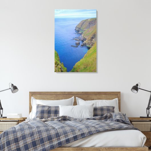 Kustlijn Newfoundland Canvas Afdruk (Insitu (Slaapkamer))