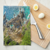 Kustlijn | Palaiokastritsa, Corfu, Griekenland Theedoek (Quarter Fold)