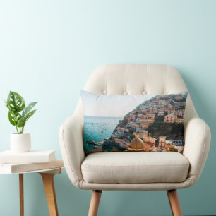 Kustlijn Positano Italië, gemeente Cliffside Kussen