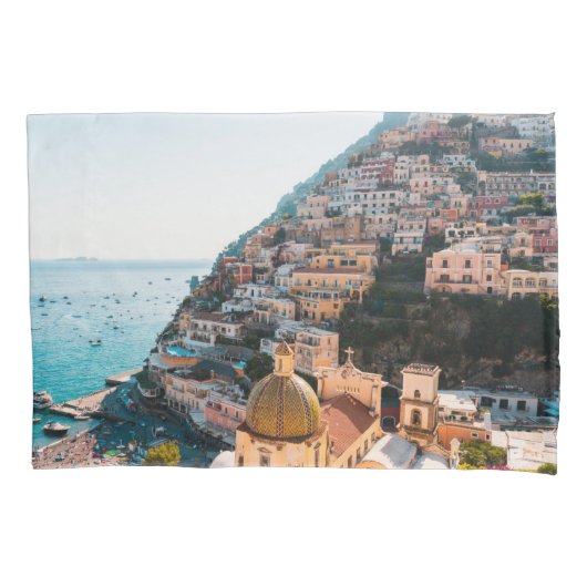 Kustlijn | Positano Italië, gemeente Cliffside Kussensloop (Voorkant)