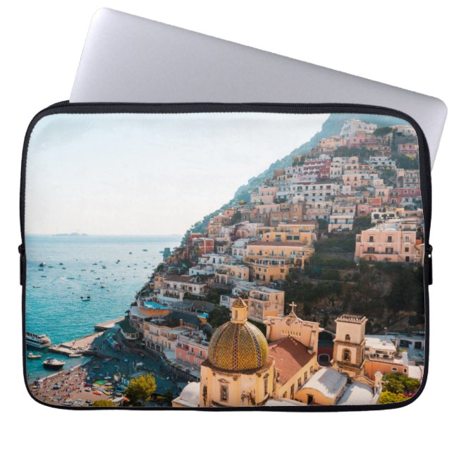 Kustlijn | Positano Italië, gemeente Cliffside Laptop Sleeve (Voorkant)