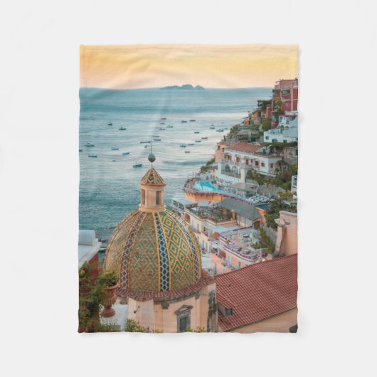 Kustlijn | Positano, kust van Amalfi, Italië Fleece Deken (Voorkant)