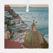 Kustlijn | Positano, kust van Amalfi, Italië Glas Ornament (Achterkant)