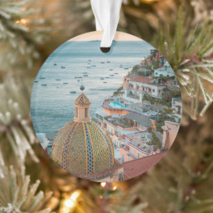 Kustlijn   Positano, kust van Amalfi, Italië Ornament