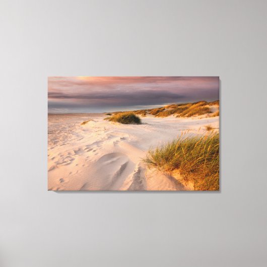 Kustlijn | Saltum Beach, Denemarken Canvas Afdruk (Voorkant)