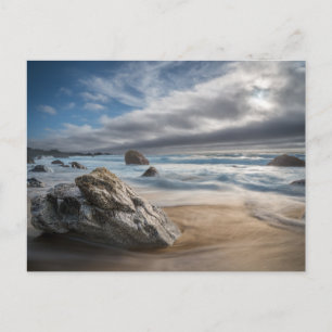 Kustlijn Stormy Big Sur, Californië Briefkaart