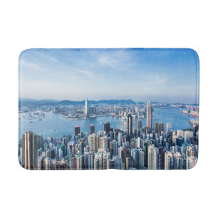 Kustlijn Tsim Sha Tsu, Hong Kong Island, Azië Badmat