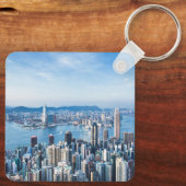 Kustlijn | Tsim Sha Tsu, Hong Kong Island, Azië Sleutelhanger (Achterkant)