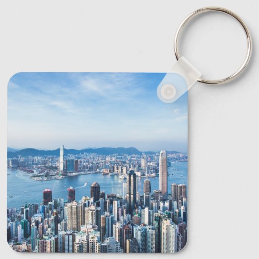 Kustlijn | Tsim Sha Tsu, Hong Kong Island, Azië Sleutelhanger (Achterkant)