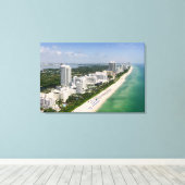 Kustlijn | Urban Beach, Miami, Florida Canvas Afdruk (Insitu (Houten vloer))