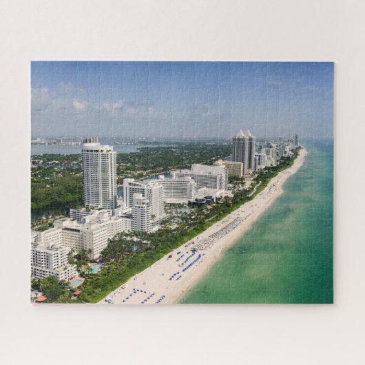 Kustlijn | Urban Beach, Miami, Florida Legpuzzel (Horizontaal)