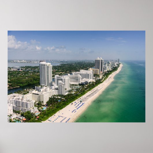 Kustlijn | Urban Beach, Miami, Florida Poster (Voorkant)