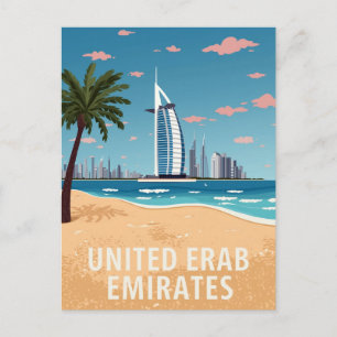 Kustlijn van de Verenigde Arabische Emiraten Briefkaart