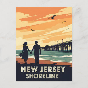  kustlijn van New Jersey Briefkaart