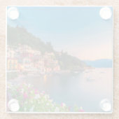 Kustlijn | Varenna, Lombardije, Italië Glazen Onderzetter (Achterkant)