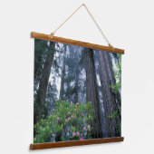 kustmammoetbomen en roodendrons hangend wandkleed (Gebogen)