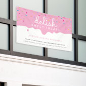 KUSTMATERIAAL Bevroren Drip kleurrijke sproinkles  Spandoek (Buitenkant Gebouw)