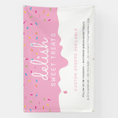 KUSTMATERIAAL Bevroren Drip kleurrijke sproinkles  Spandoek (Verticaal)