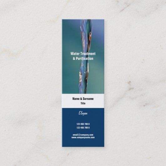 KUSTMATERIAAL voor waterfotografie Mini Visitekaartje (Voorkant)