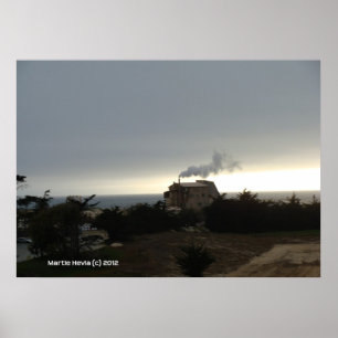 Kustmist en rook poster