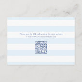 Kustmonogram Baby Shower Registratie QR-code  Informatiekaartje (Achterkant)