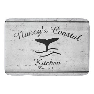 Kustmonogram keukenmat in de kustboerderij badmat