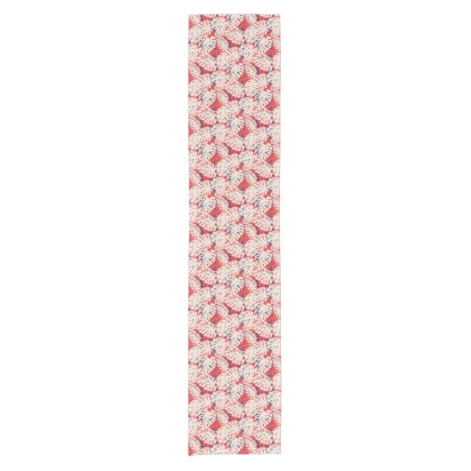 KustMonstera Leaf Patterned Table Runner Korte Tafelloper (Voorkant)