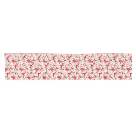 KustMonstera Leaf Patterned Table Runner Korte Tafelloper (Horizontaal)