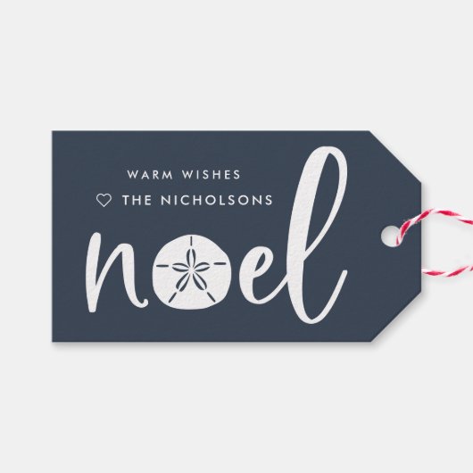 Kustnoel Holiday Cadeaulabel (Voorkant (Horizontaal))