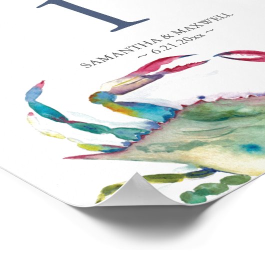 Kustnummer bruiloft poster (Hoek)