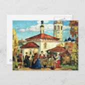 Kustodiev - In het oude Suzdal Briefkaart (Voorkant / Achterkant)