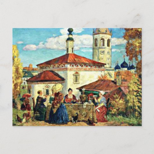 Kustodiev - In het oude Suzdal Briefkaart (Voorkant)