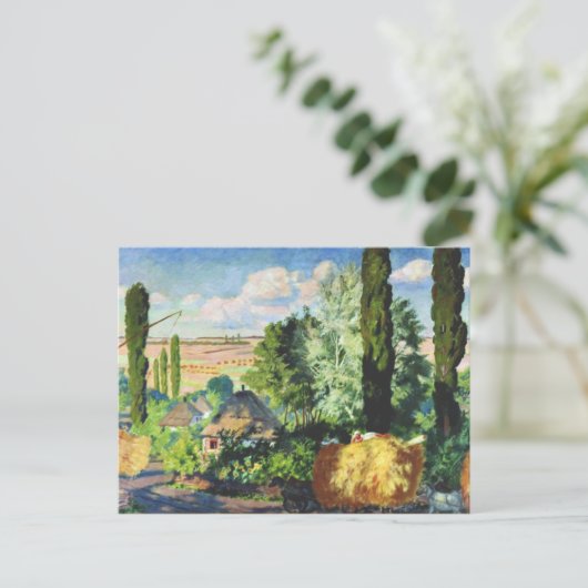 Kustodiev - Landschap in Oekraïne Briefkaart (Staand voorkant)