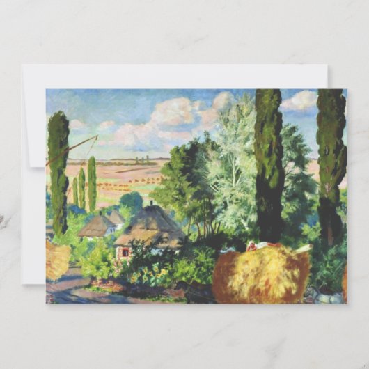 Kustodiev - Landschap in Oekraïne, Kaart (Voorkant)