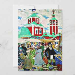 Kustodiev - Op de beurs is het kunstschilderij