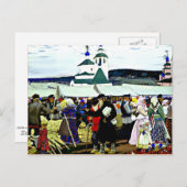 Kustodiev - Op de kermis Briefkaart (Voorkant / Achterkant)
