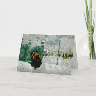 Kustodiev - Winter Scene, fine art painting Kaart