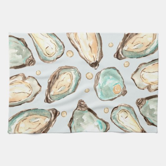 Kustoester en -Waterverf Theedoek (Horizontaal)
