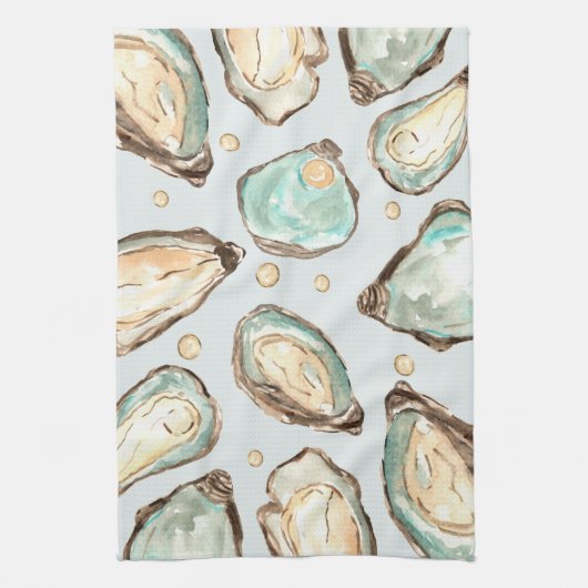 Kustoester en -Waterverf Theedoek (Verticaal)