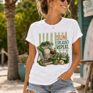 Kustoma oma gator zwembad dag zomer t-shirt