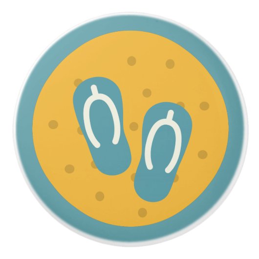 Kustontwerp, Teenslippers Sandles Keramische Knop (Voorkant)