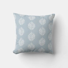 Kustpalmblad patroon Baby blauw Kussen