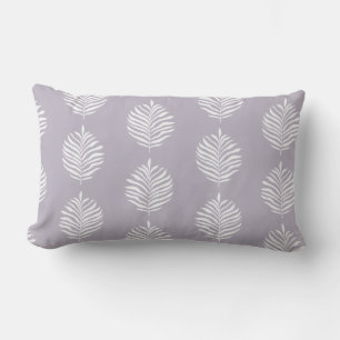 Kustpalmbladpatroon Misty Lilac Worpkussen Kussen