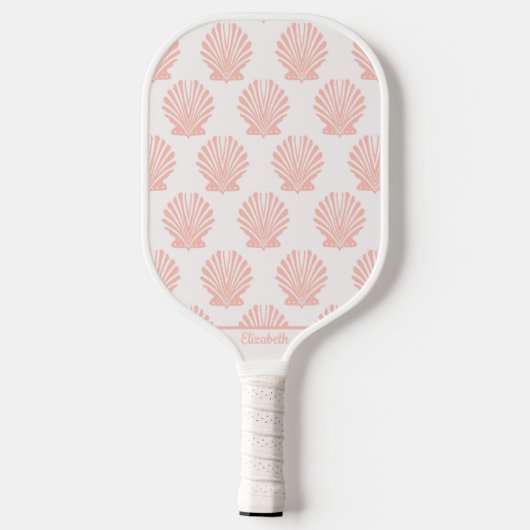 Kustpastel schelpen pickleball paddle (Achterkant)