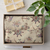 Kustpatroon op zand tissuepapier (Geschenk)