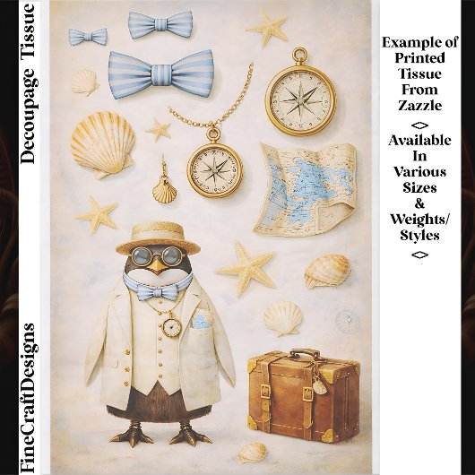 Kustpinguïn Mini Elementen Set FG6 Découpage Tissuepapier