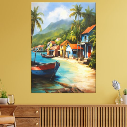 kustplaats canvas afdruk (Insitu (Woonkamer))