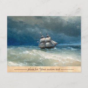 Kustplaats met Stormy Waters Ivan Aivazovsky Briefkaart